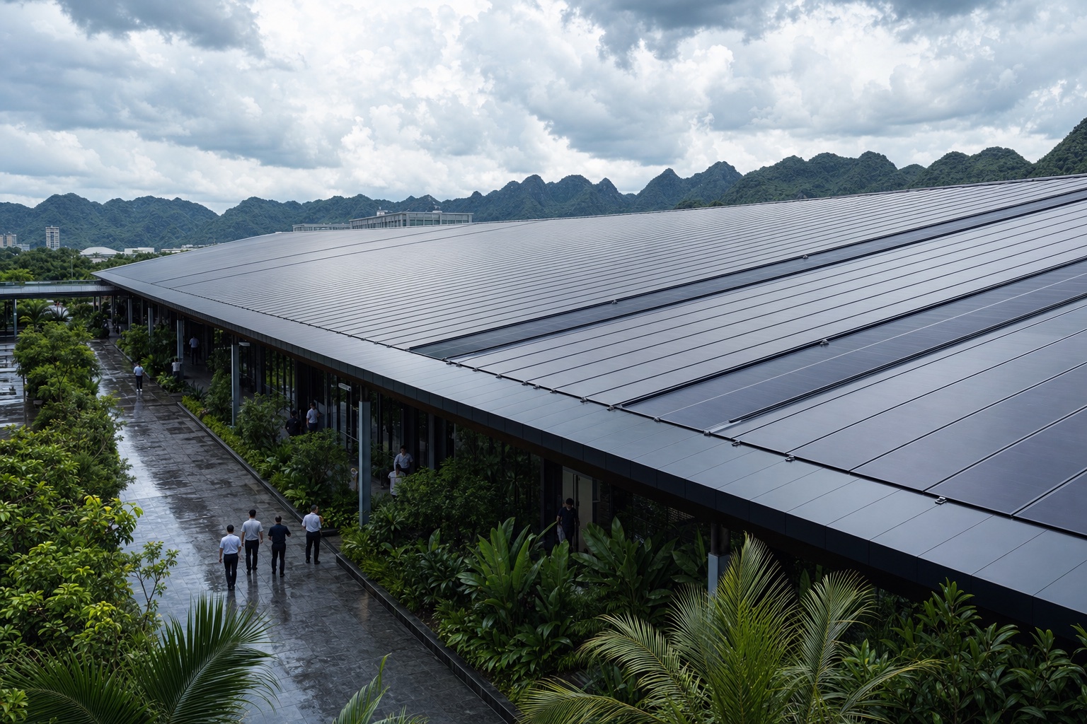 Illustrative Building-Integrated Photovoltaic System (BIPV) application: Technology and advanced-manufacturing roofs
