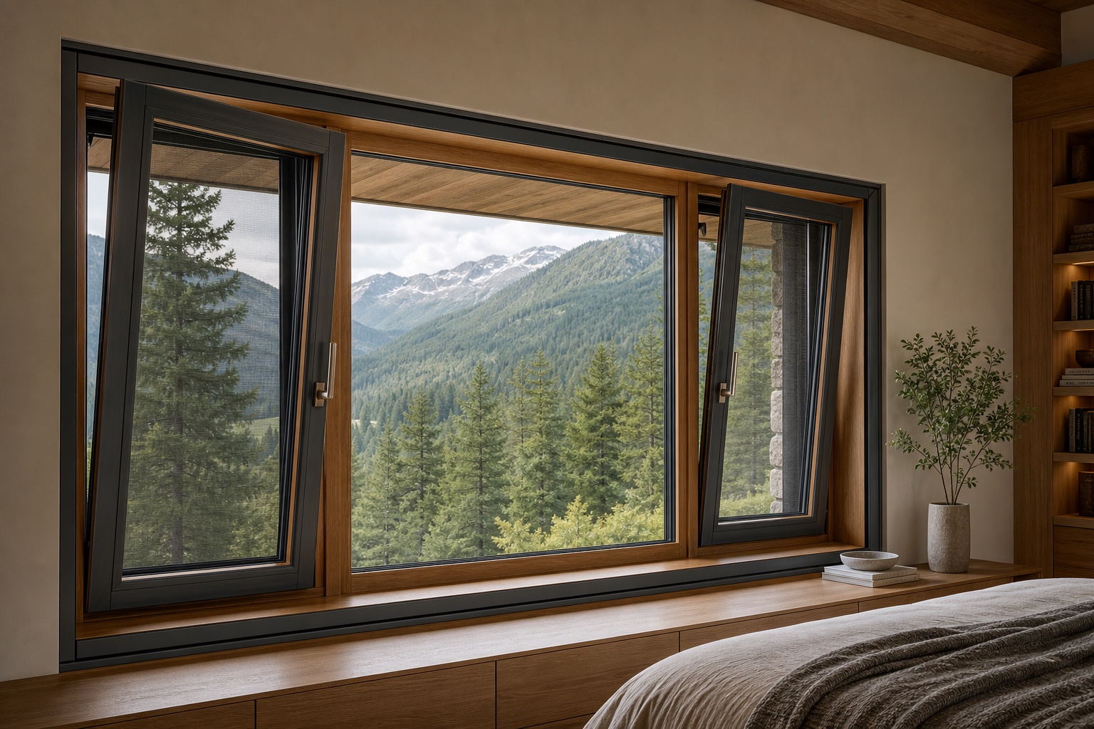 Illustrative Extreme-Spec Premium Villa Window & Door System application: Mountain and forest-view villas