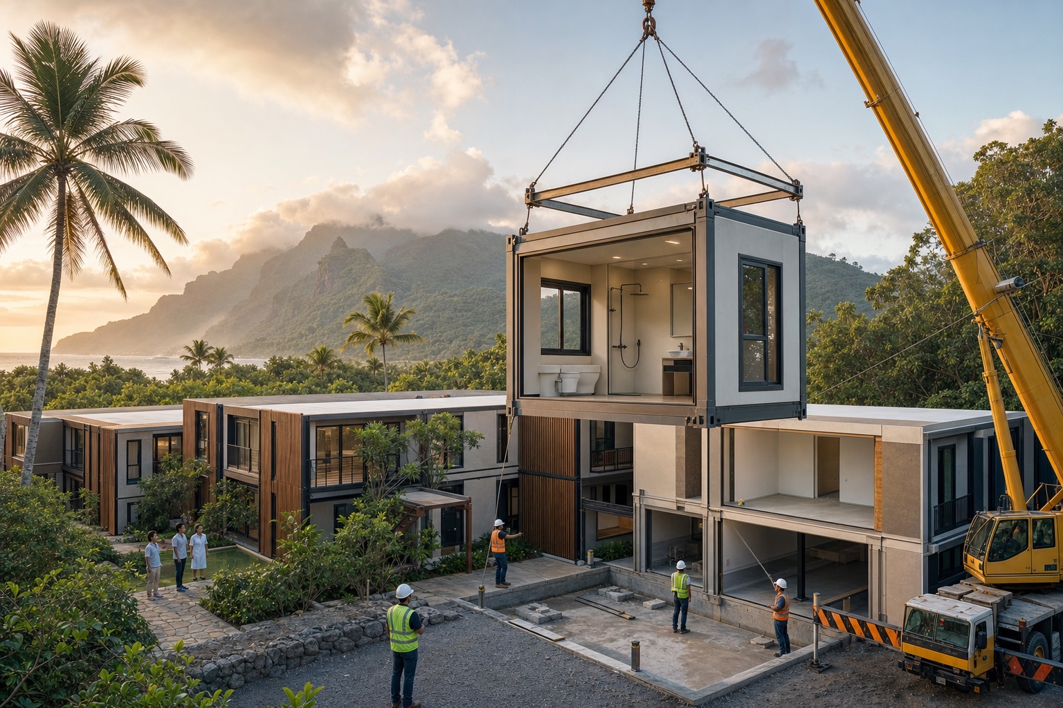 Illustrative PPVC Prefabricated Modular Building System application: Student housing