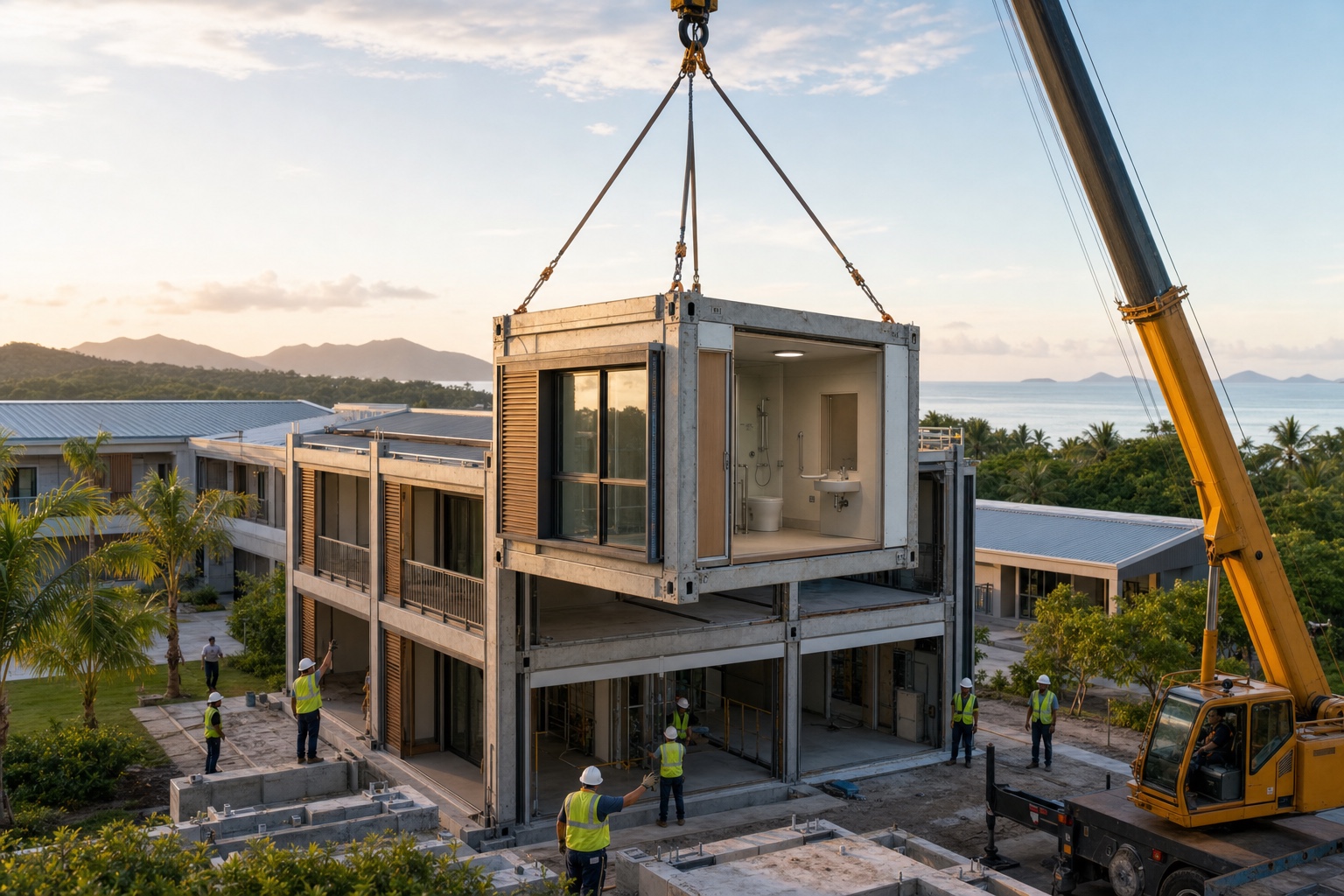 Illustrative PPVC Prefabricated Modular Building System application: Remote-site facilities
